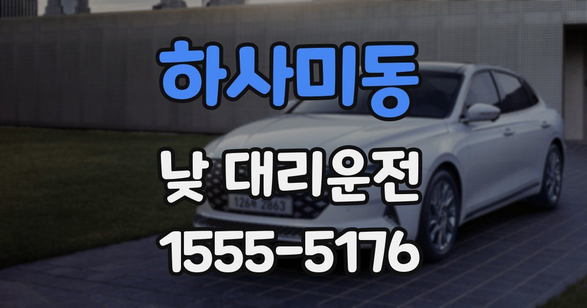하사미동 낮 대리운전