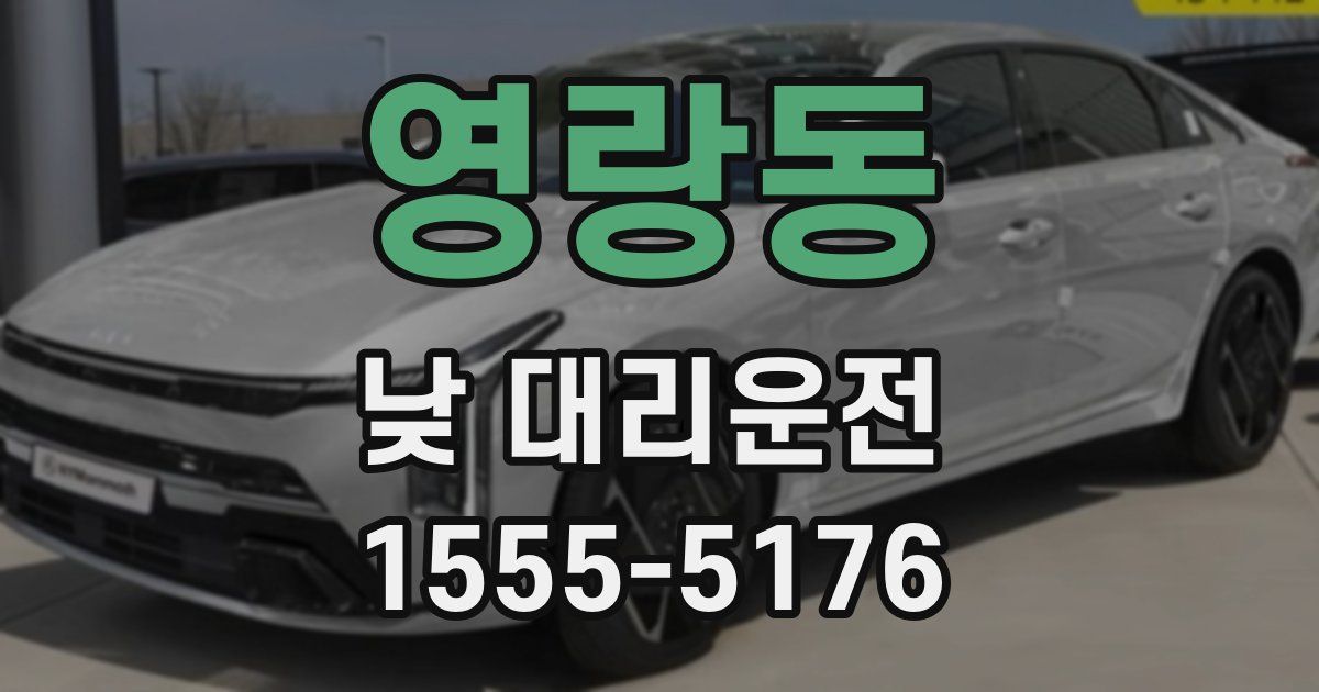 영랑동 낮 대리운전