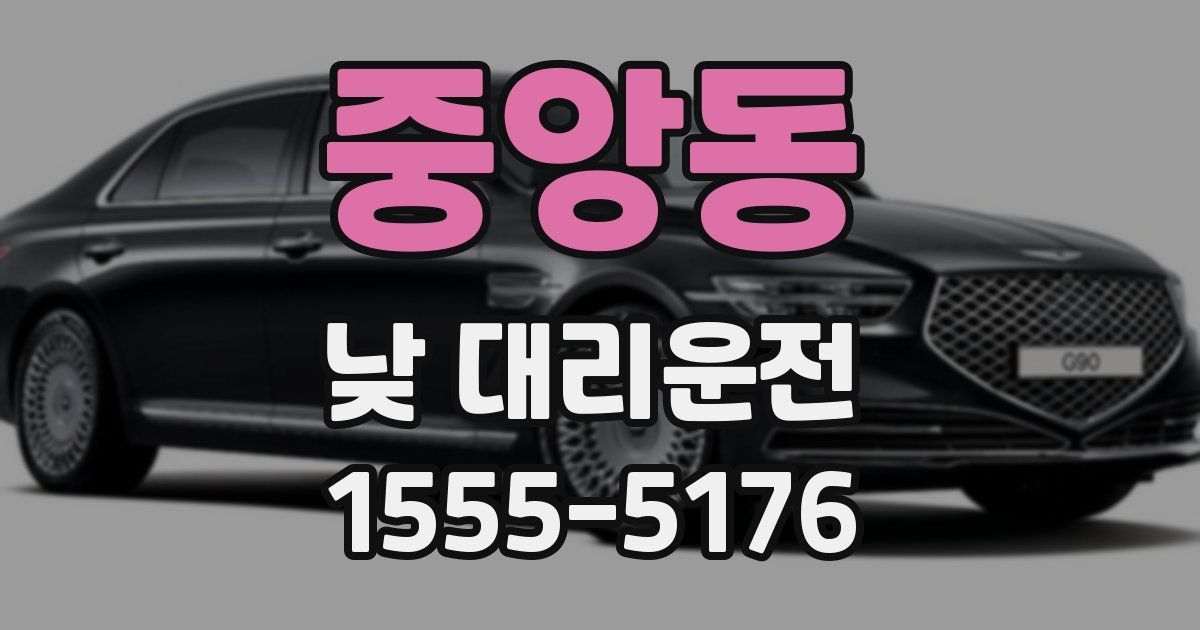중앙동 낮 대리운전