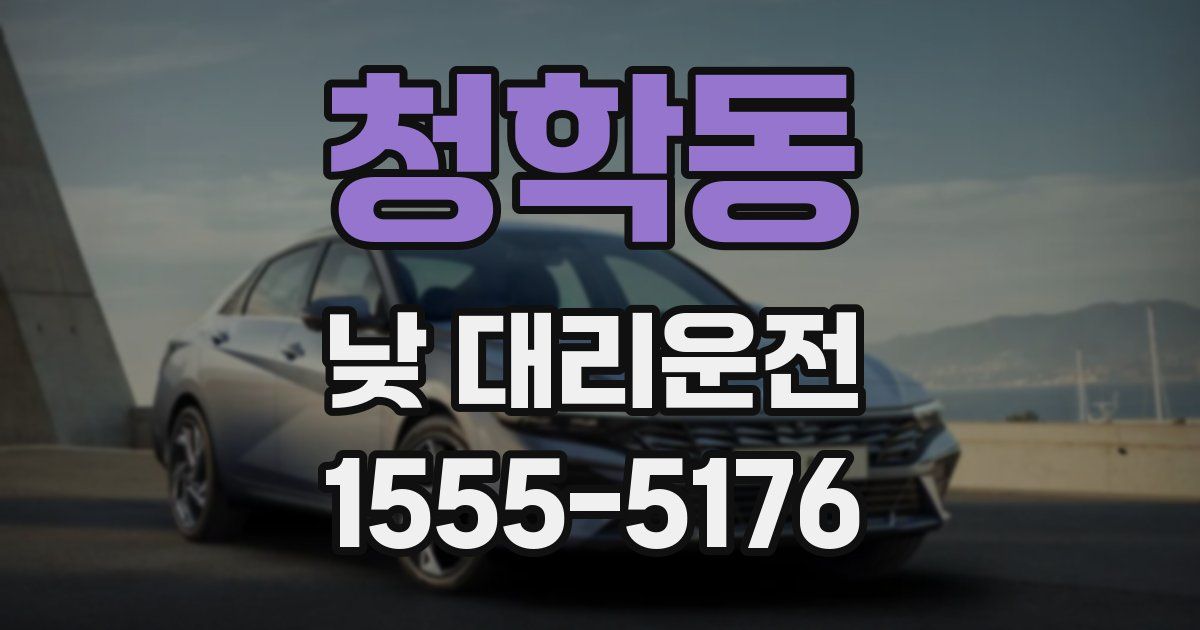청학동 낮 대리운전