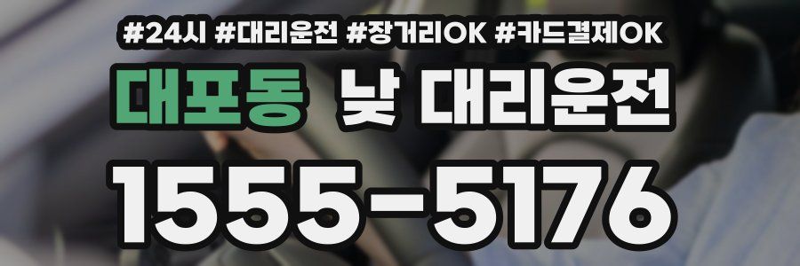대포동 낮 대리운전