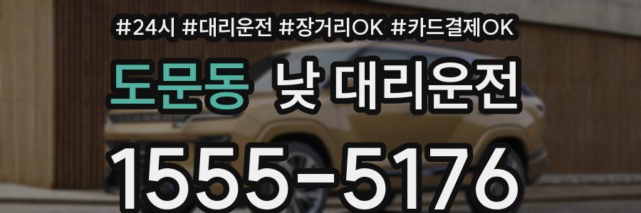 도문동 낮 대리운전
