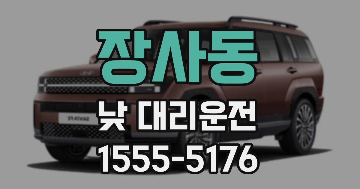 장사동 낮 대리운전