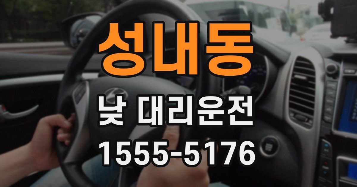 성내동 낮 대리운전