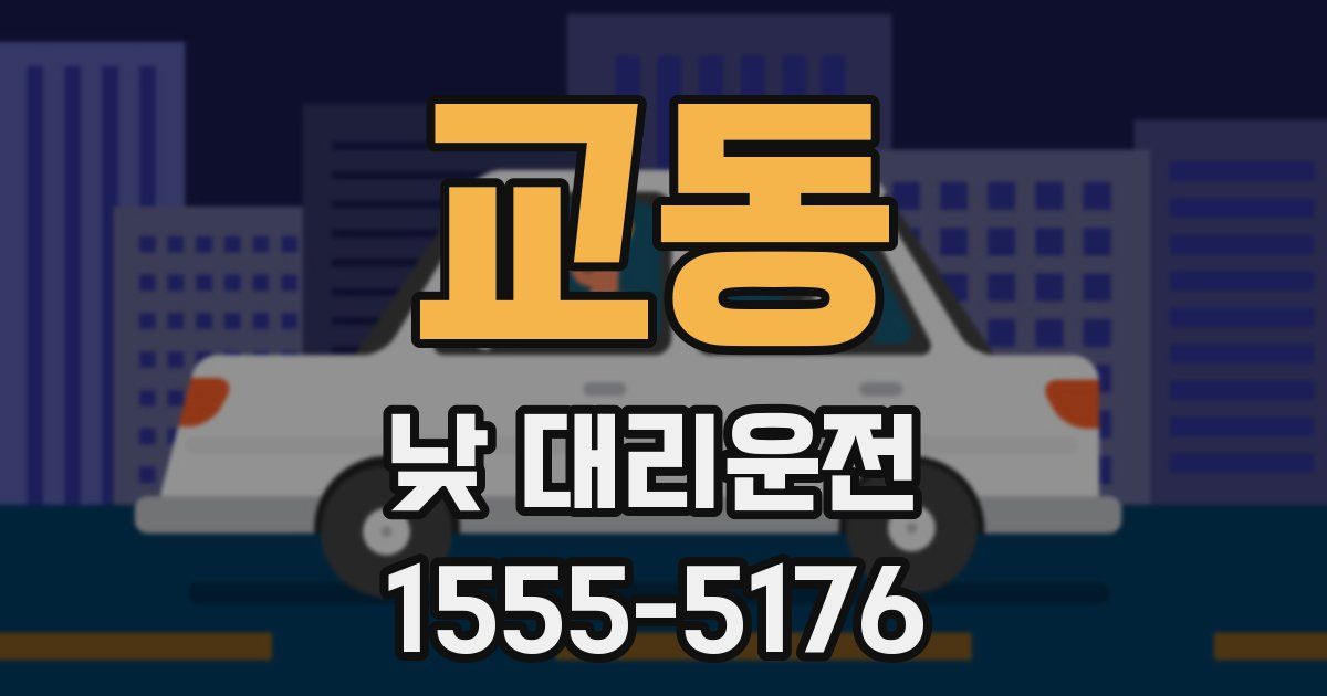 교동 낮 대리운전