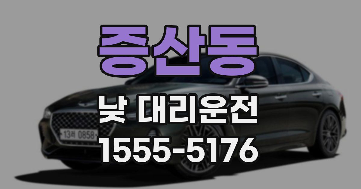 증산동 낮 대리운전
