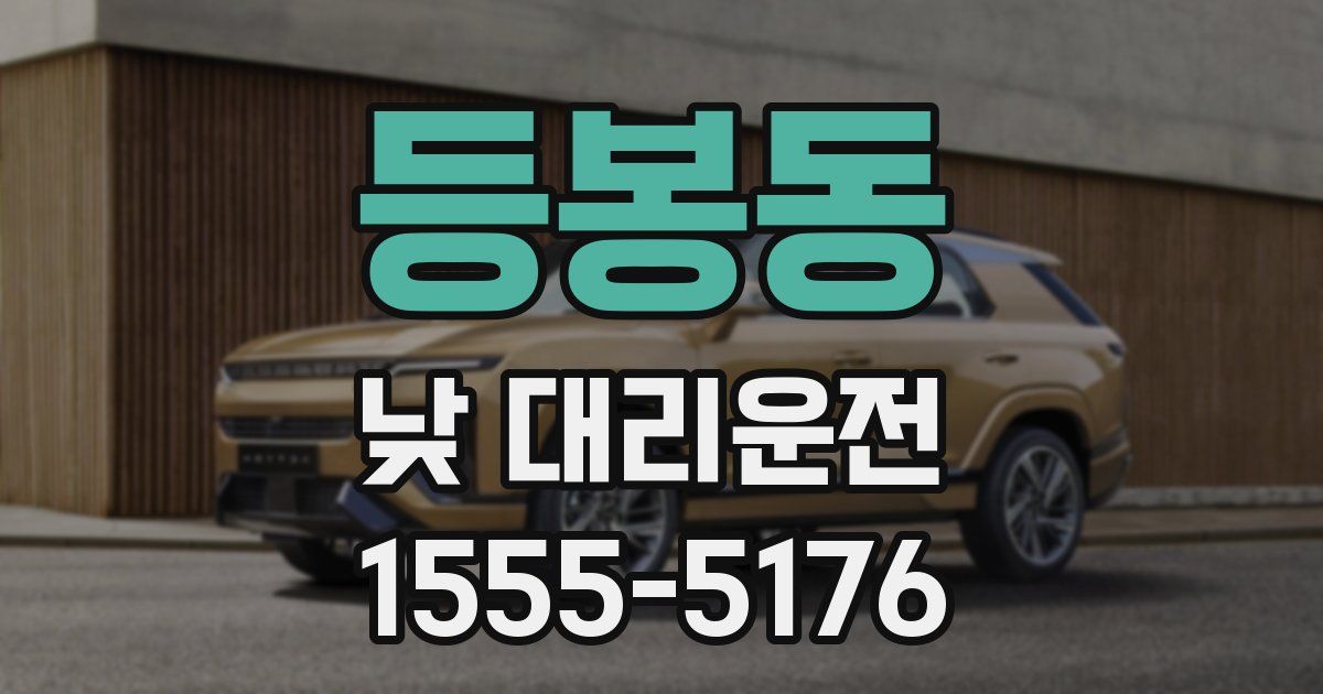 등봉동 낮 대리운전