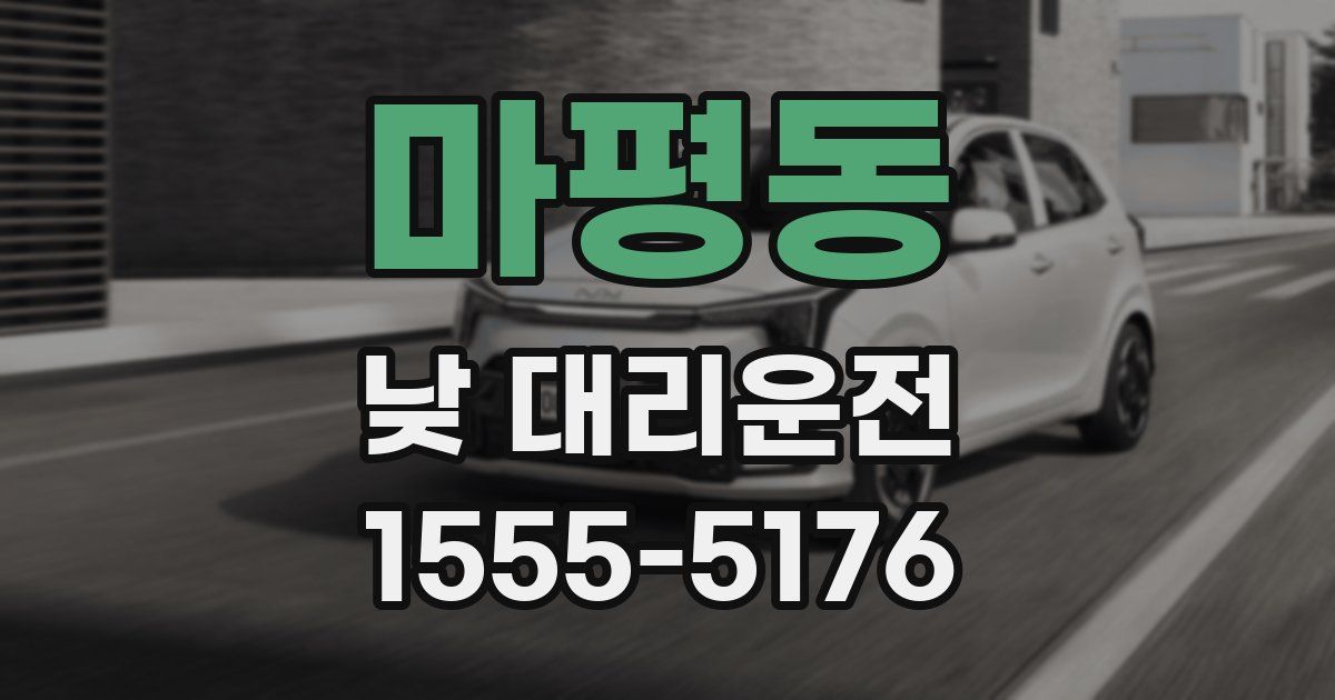 마평동 낮 대리운전