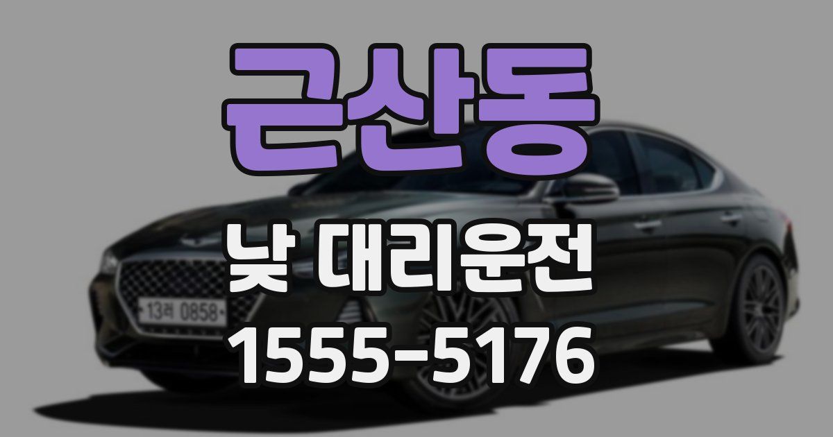 근산동 낮 대리운전