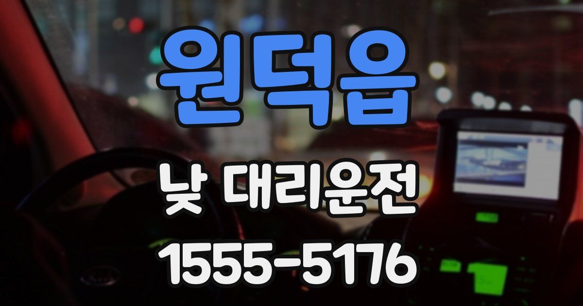 원덕읍 낮 대리운전