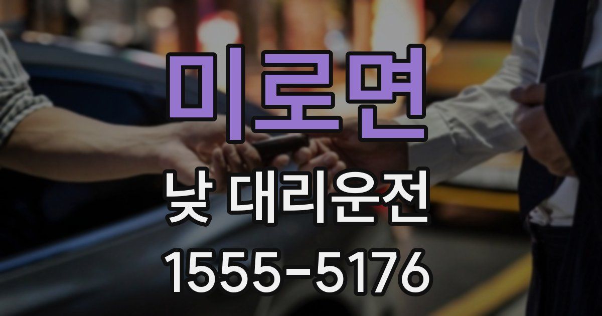미로면 낮 대리운전