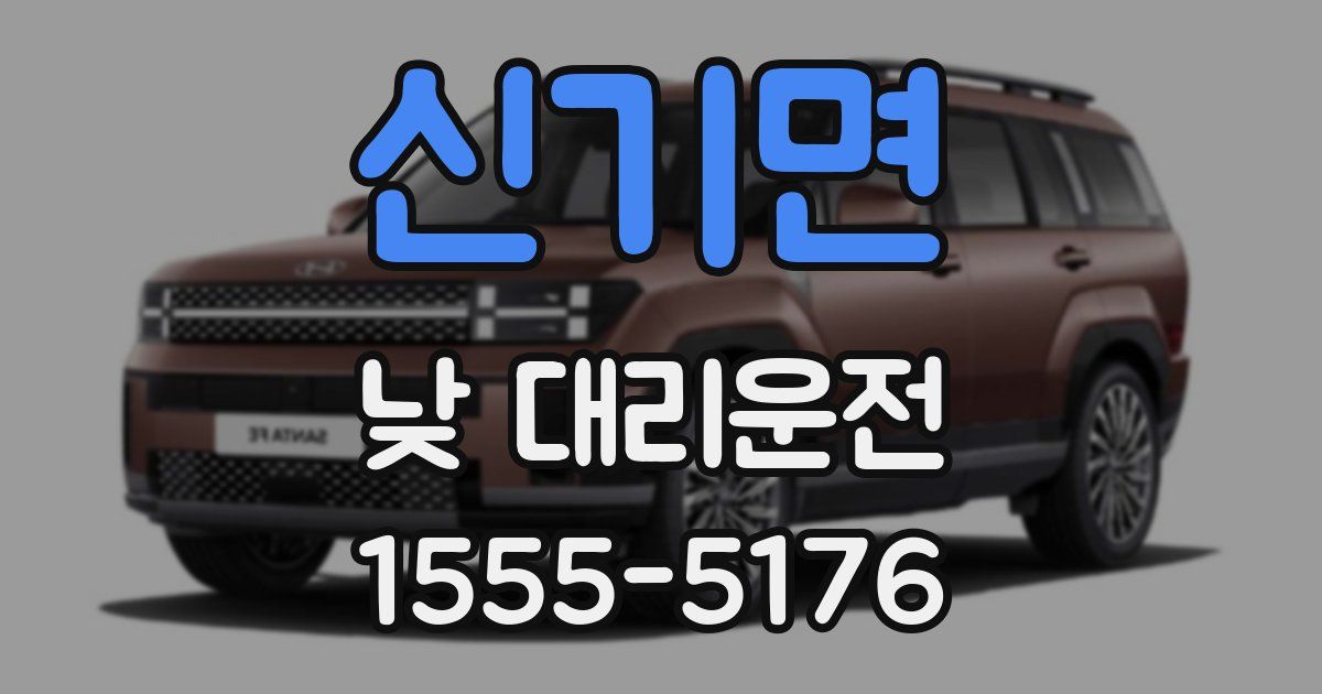 신기면 낮 대리운전