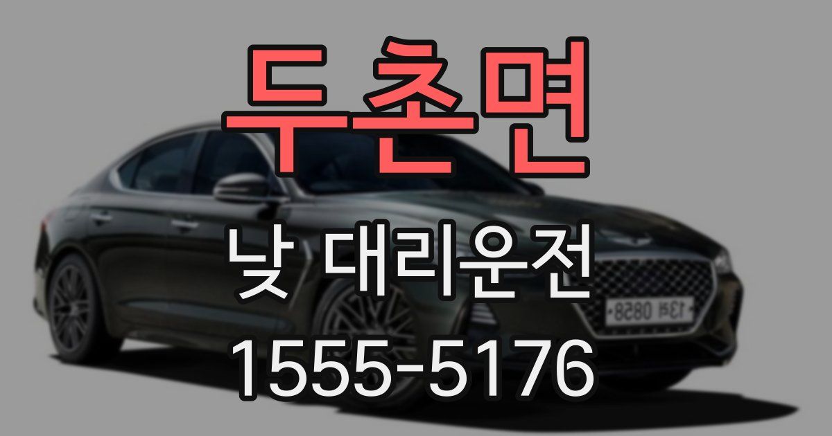 두촌면 낮 대리운전