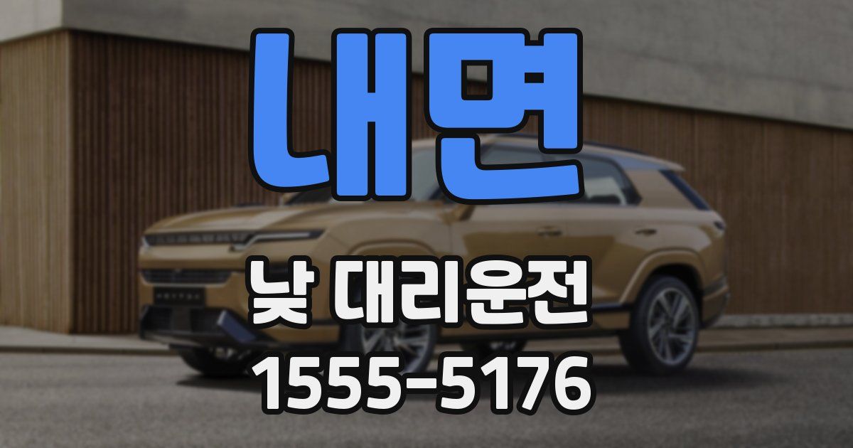내면 낮 대리운전