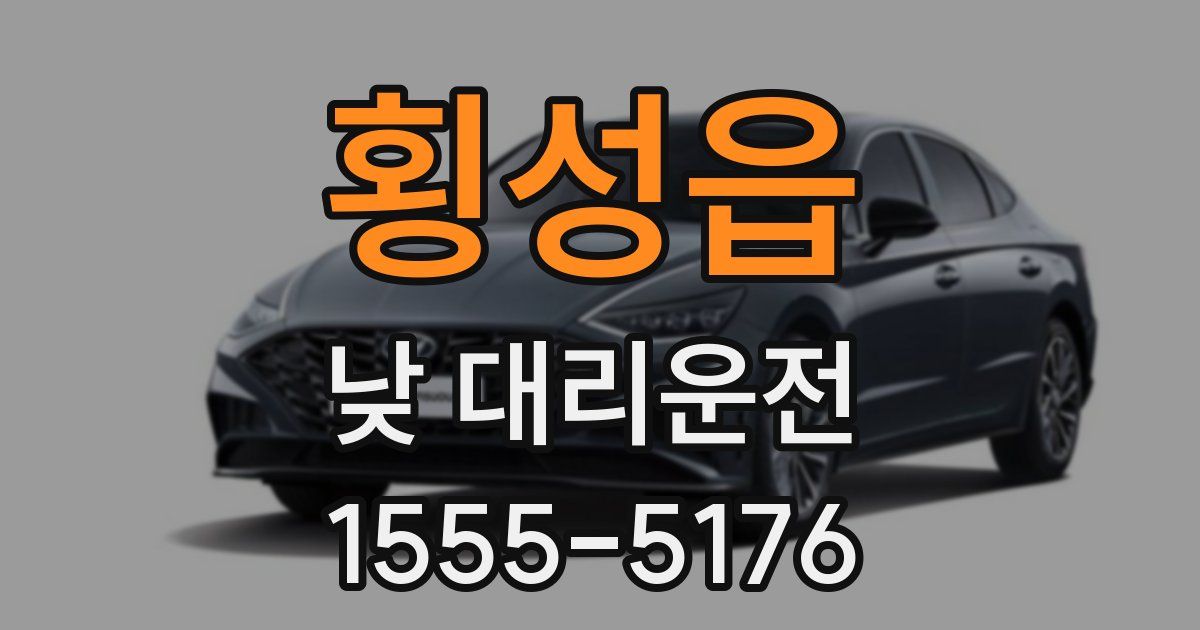 횡성읍 낮 대리운전