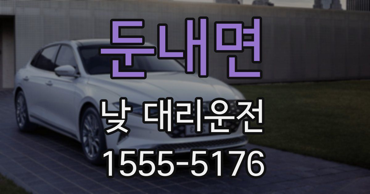 둔내면 낮 대리운전