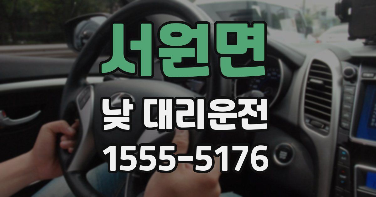 서원면 낮 대리운전