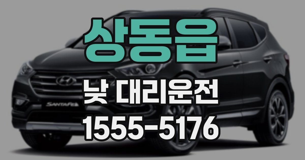상동읍 낮 대리운전