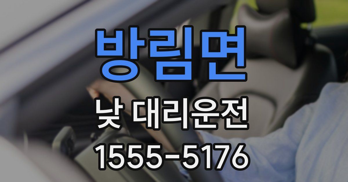 방림면 낮 대리운전