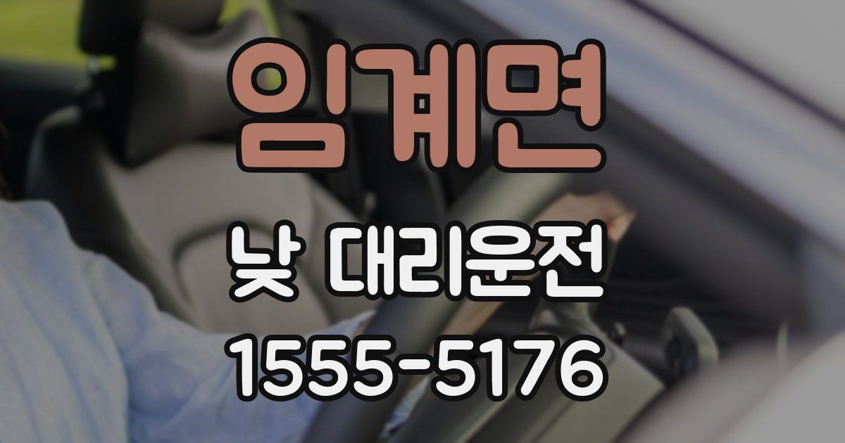 임계면 낮 대리운전