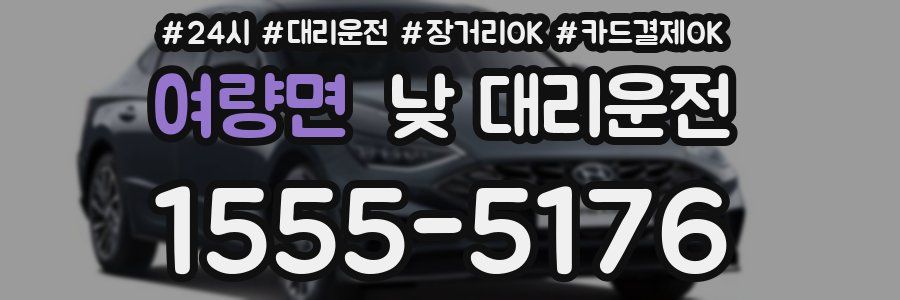 여량면 낮 대리운전