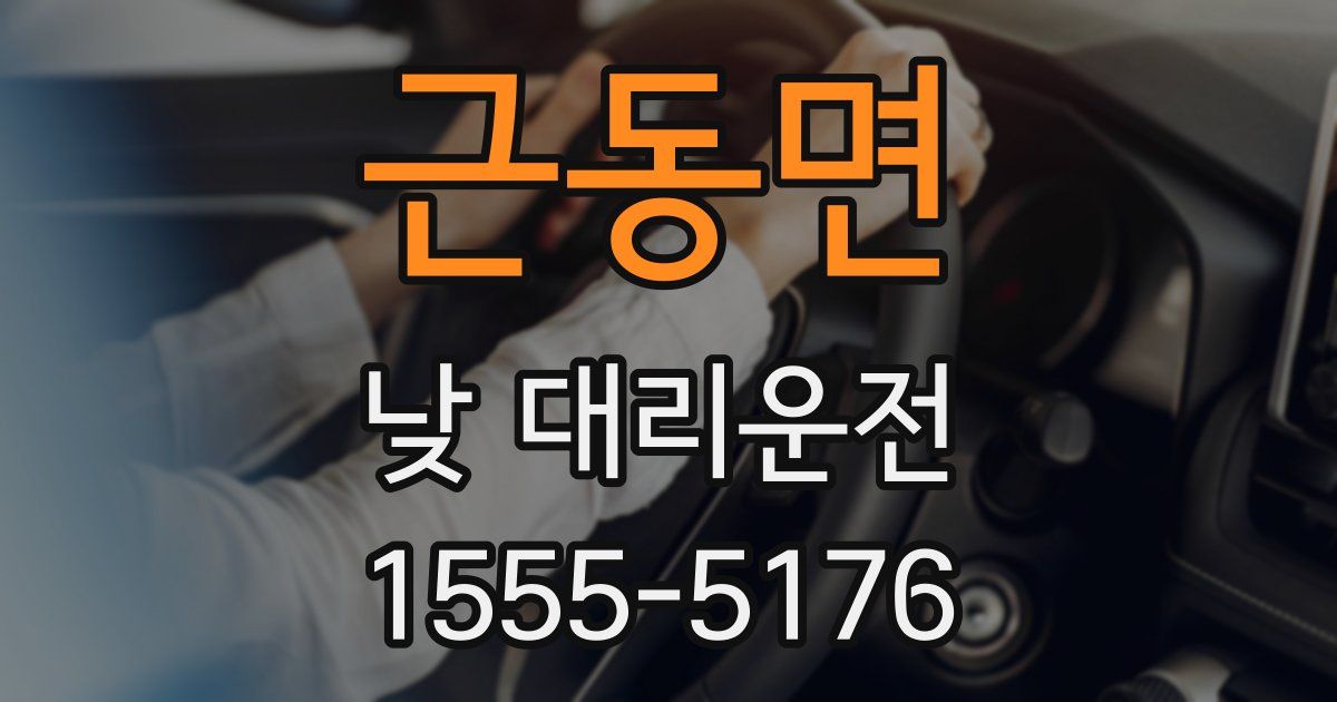 근동면 낮 대리운전