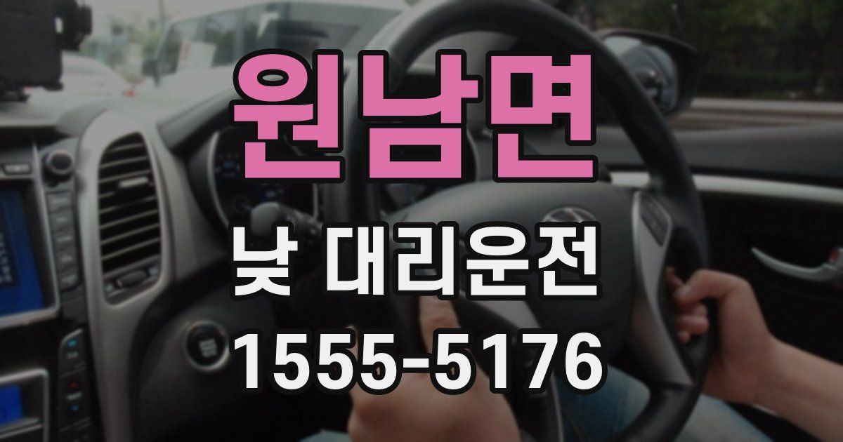 원남면 낮 대리운전