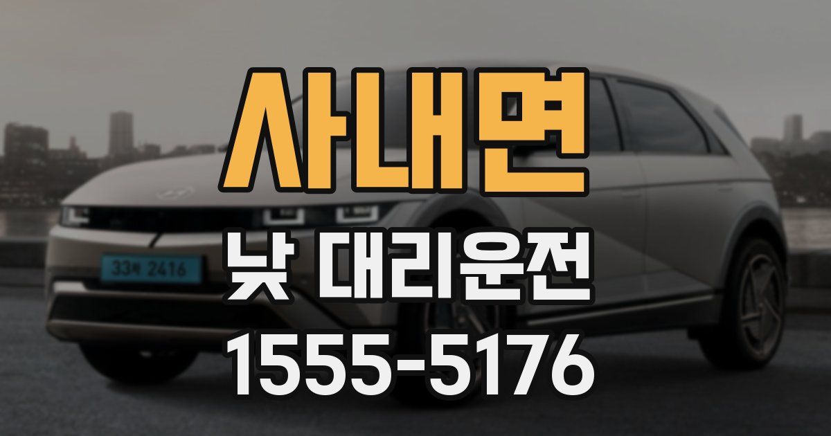 사내면 낮 대리운전