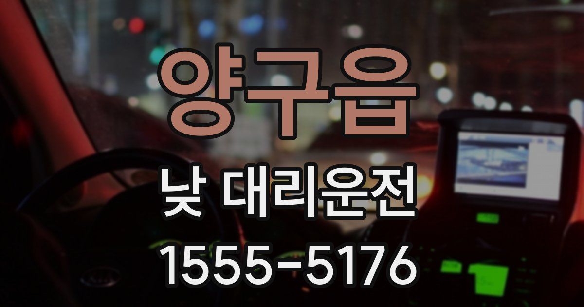 양구읍 낮 대리운전