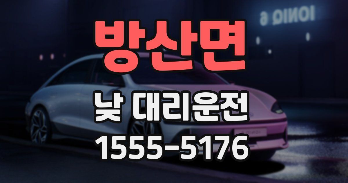 방산면 낮 대리운전