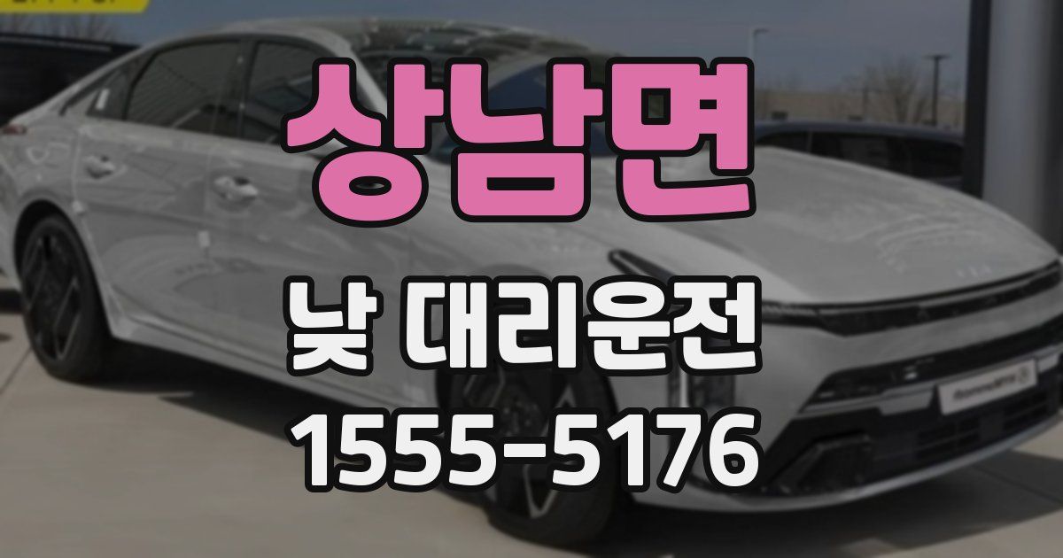 상남면 낮 대리운전