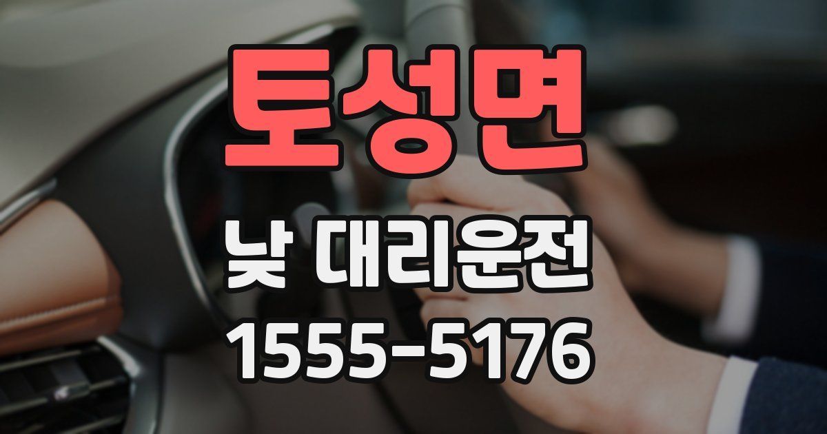 토성면 낮 대리운전