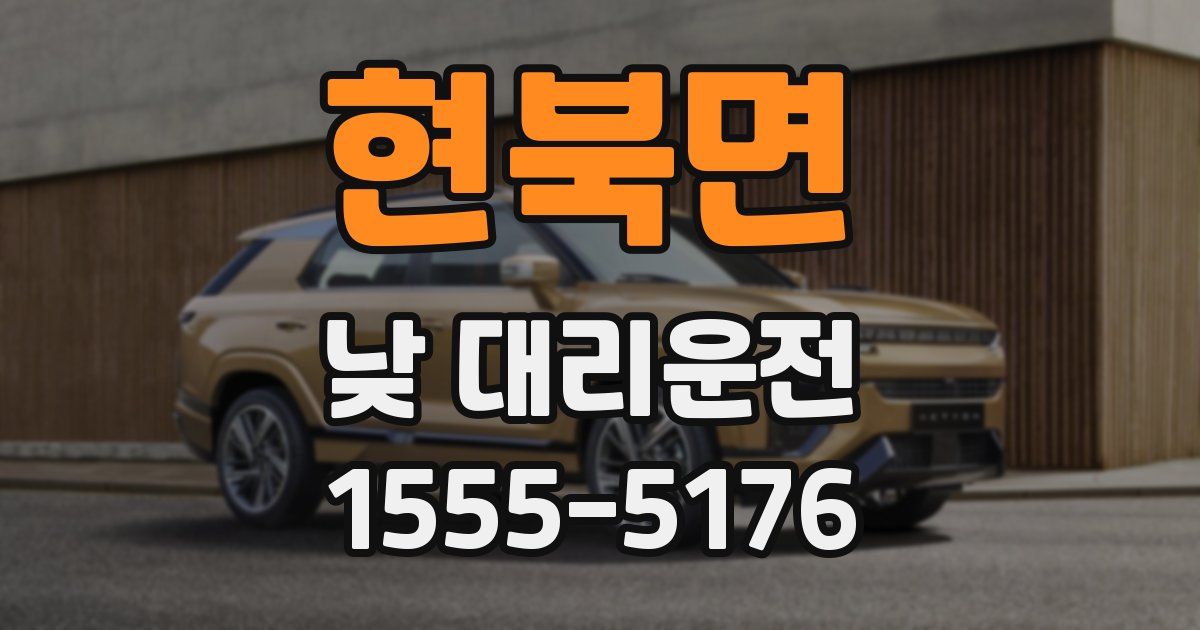 현북면 낮 대리운전