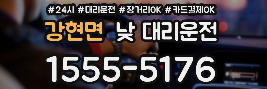 강현면 낮 대리운전