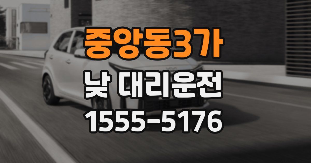 중앙동3가 낮 대리운전