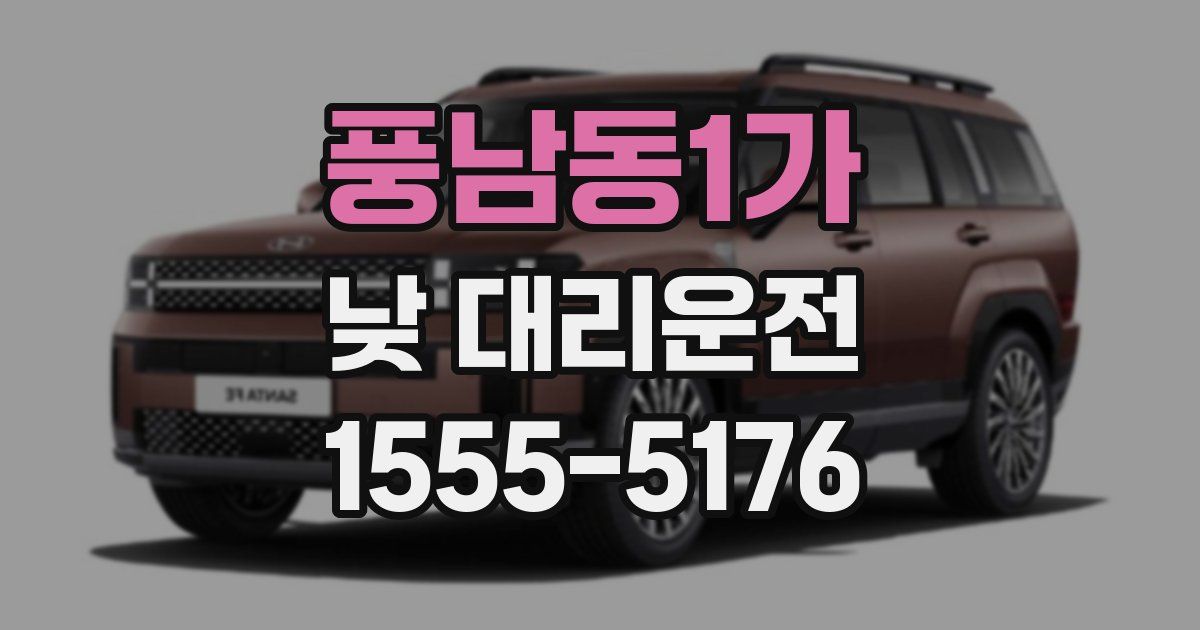 풍남동1가 낮 대리운전