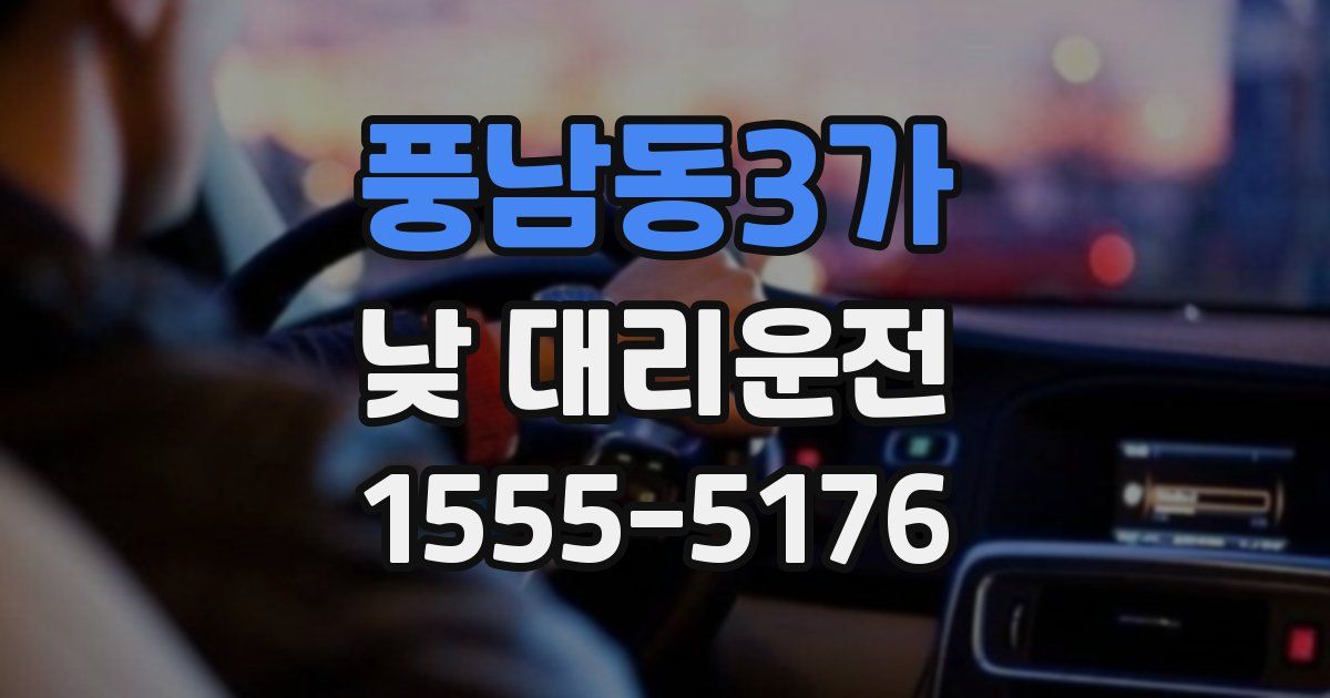 풍남동3가 낮 대리운전