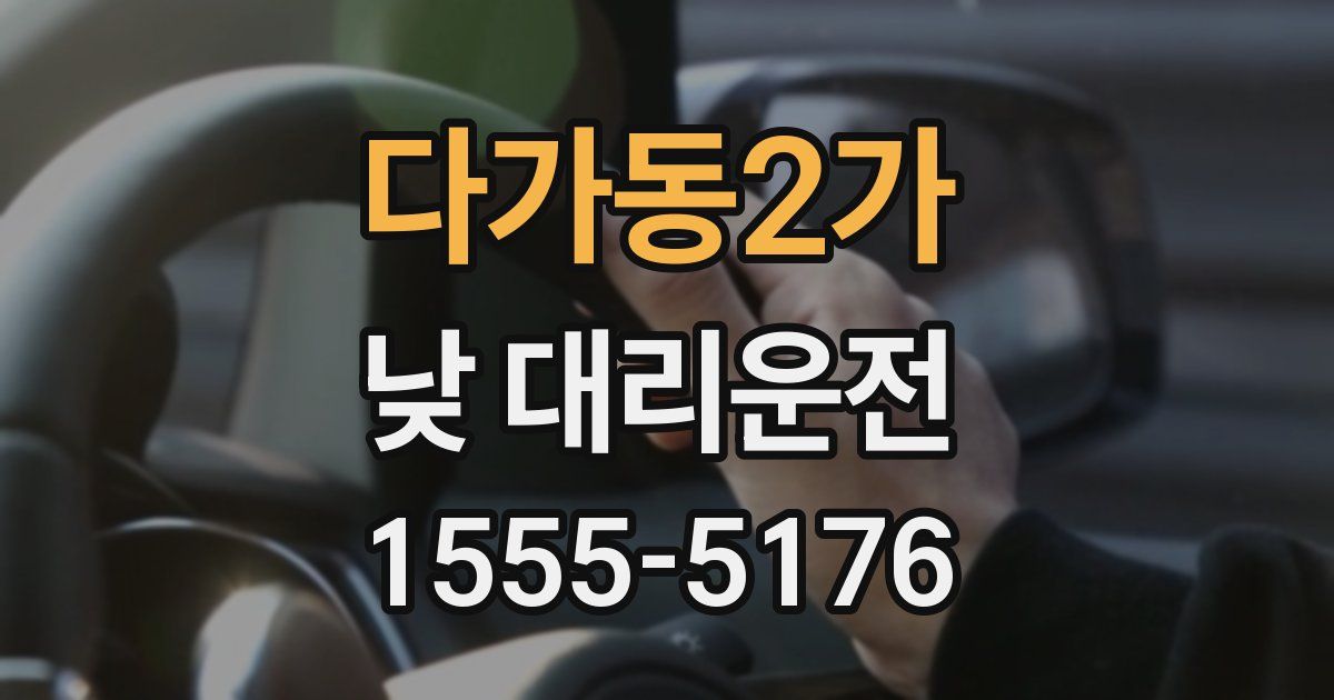 다가동2가 낮 대리운전