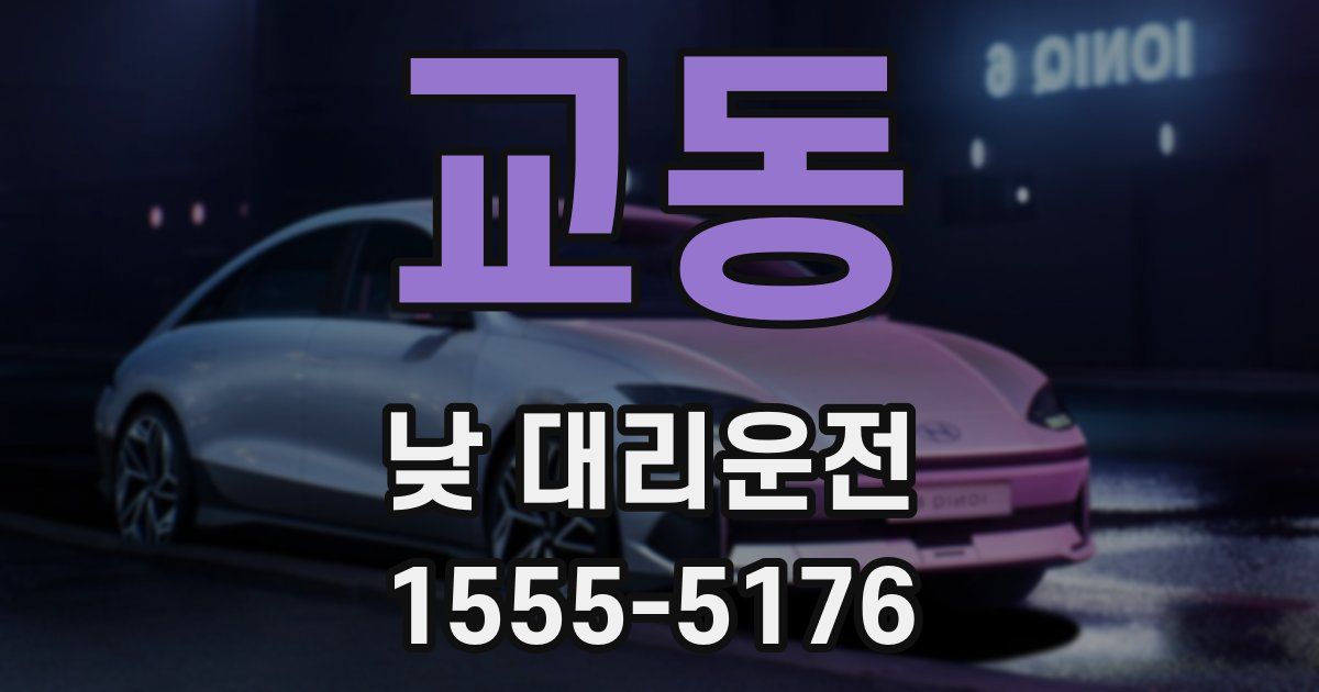 교동 낮 대리운전
