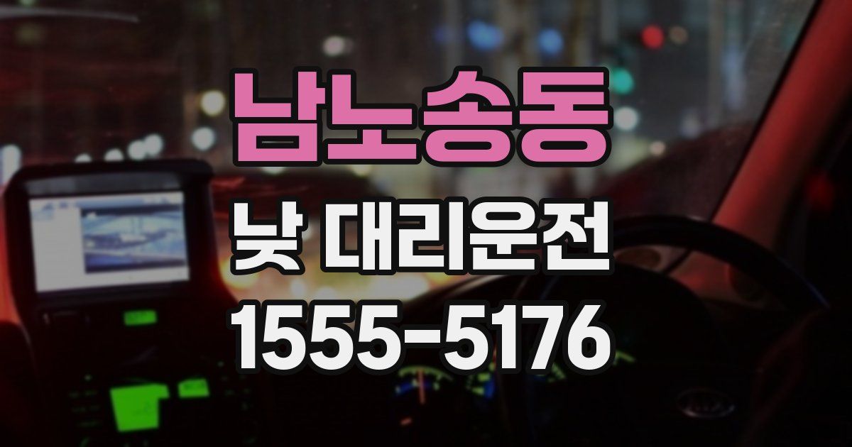 남노송동 낮 대리운전