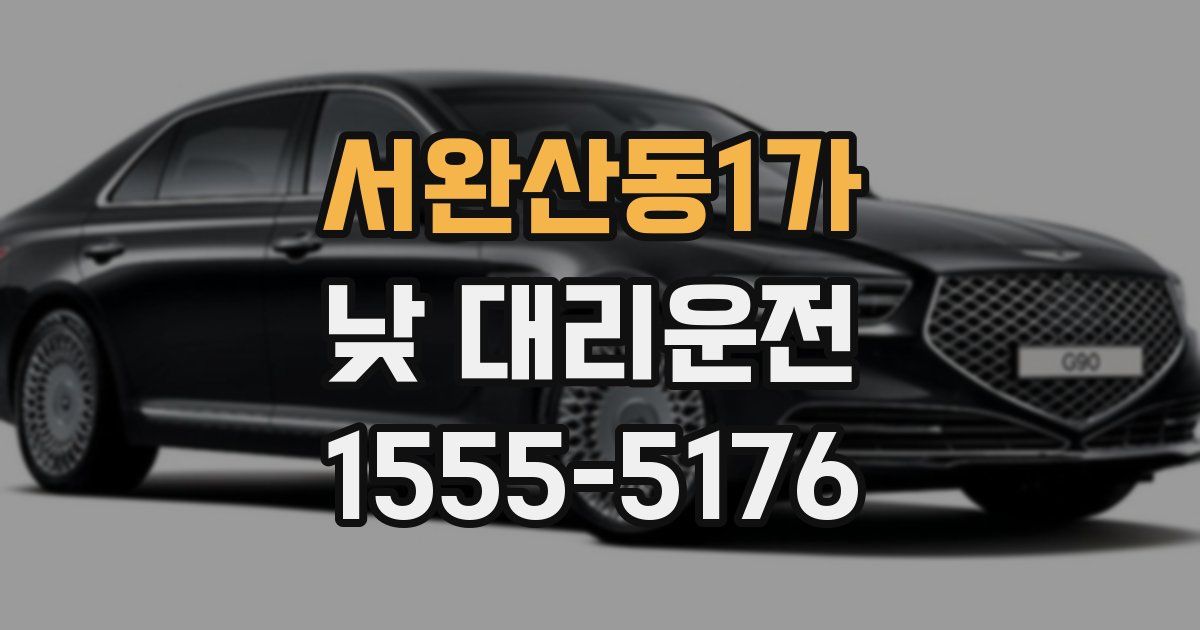 서완산동1가 낮 대리운전