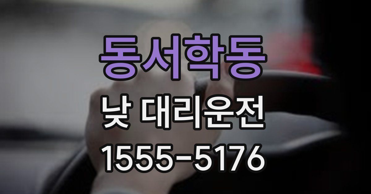 동서학동 낮 대리운전