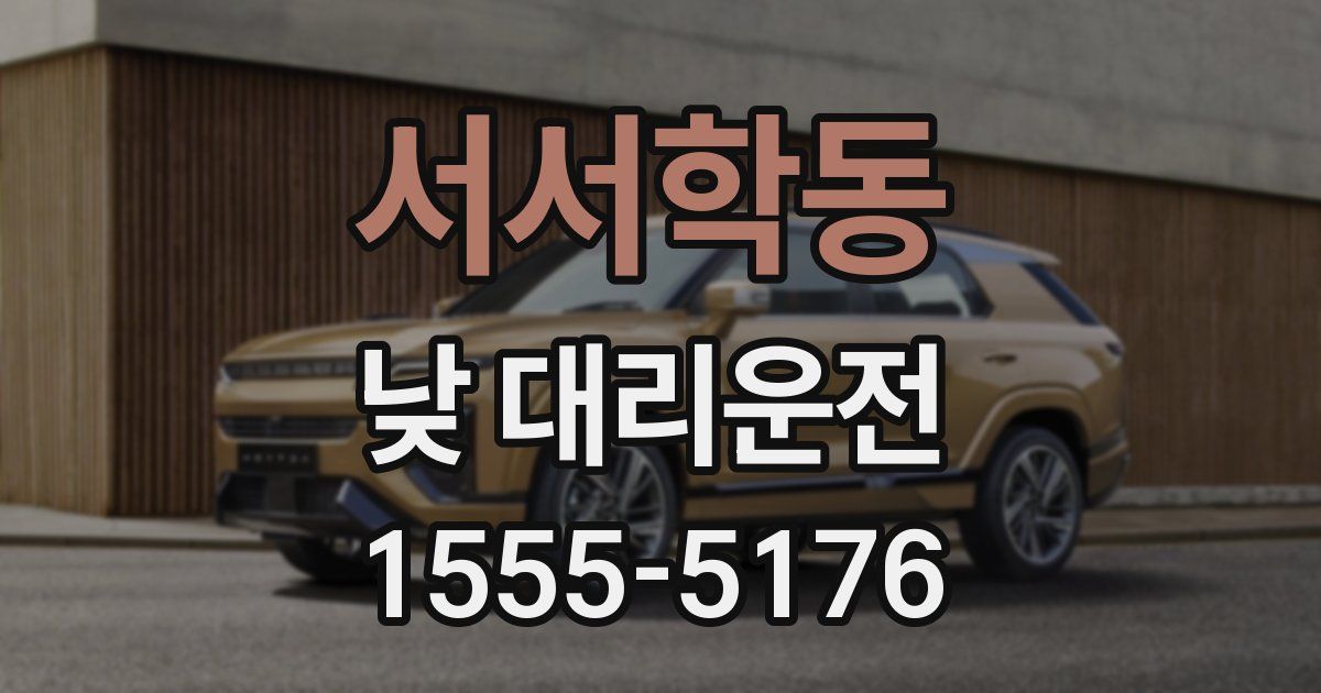 서서학동 낮 대리운전
