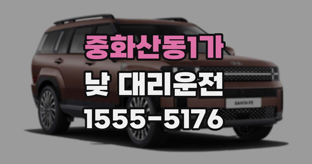 중화산동1가 낮 대리운전