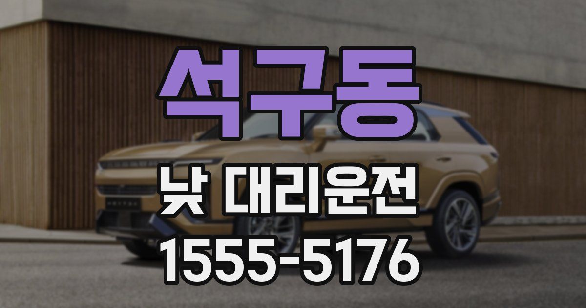 석구동 낮 대리운전