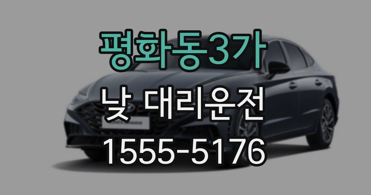 평화동3가 낮 대리운전