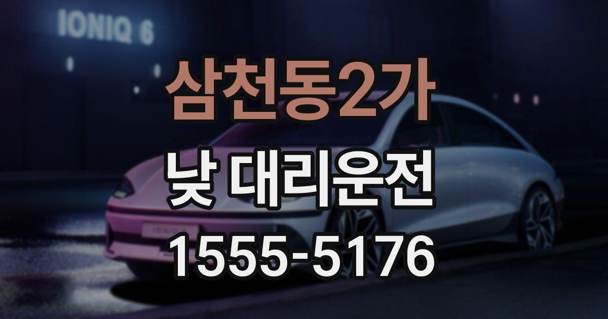 삼천동2가 낮 대리운전
