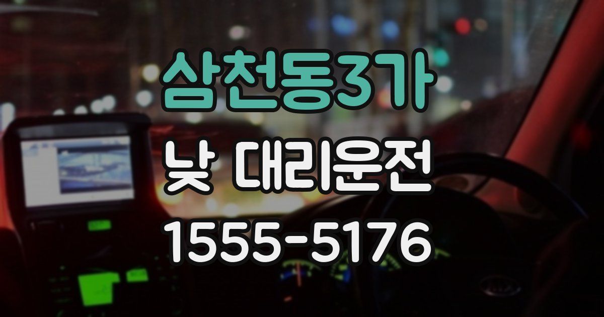 삼천동3가 낮 대리운전