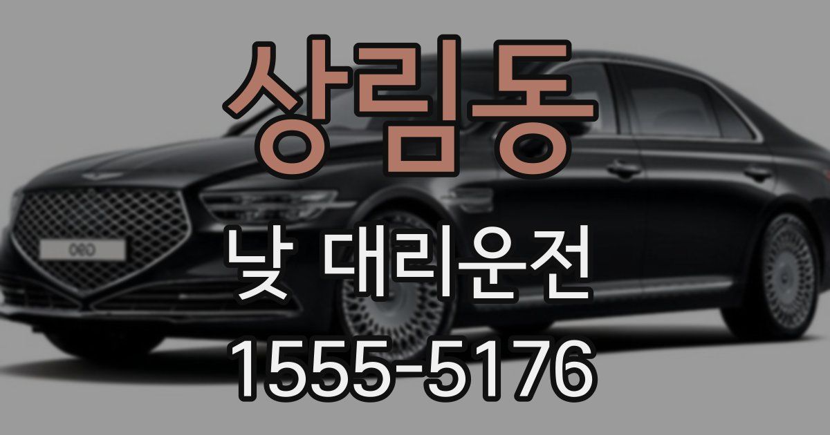 상림동 낮 대리운전