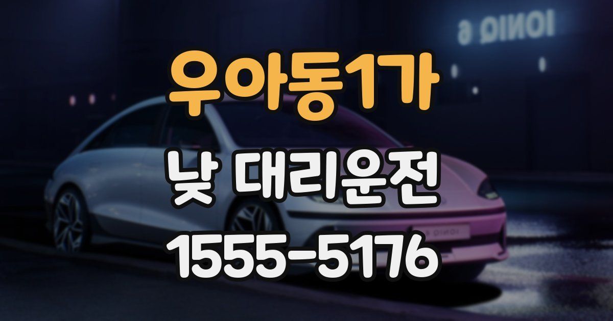 우아동1가 낮 대리운전